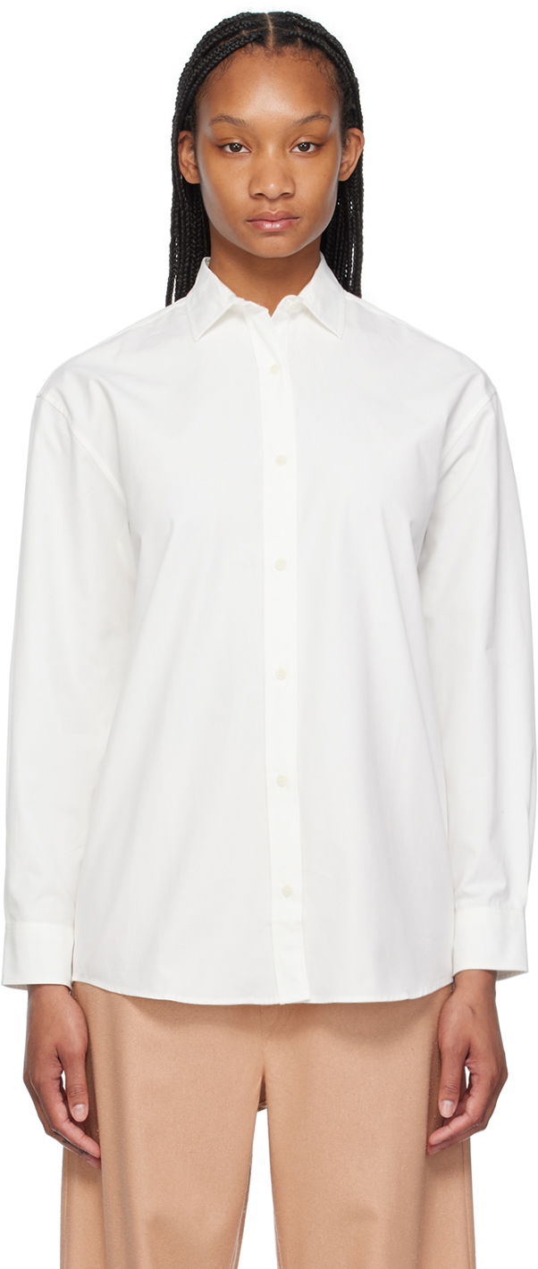 Skjorte Baserange Long Sleeve Button Up Shirt Hvid | SHOL-CO-SU24