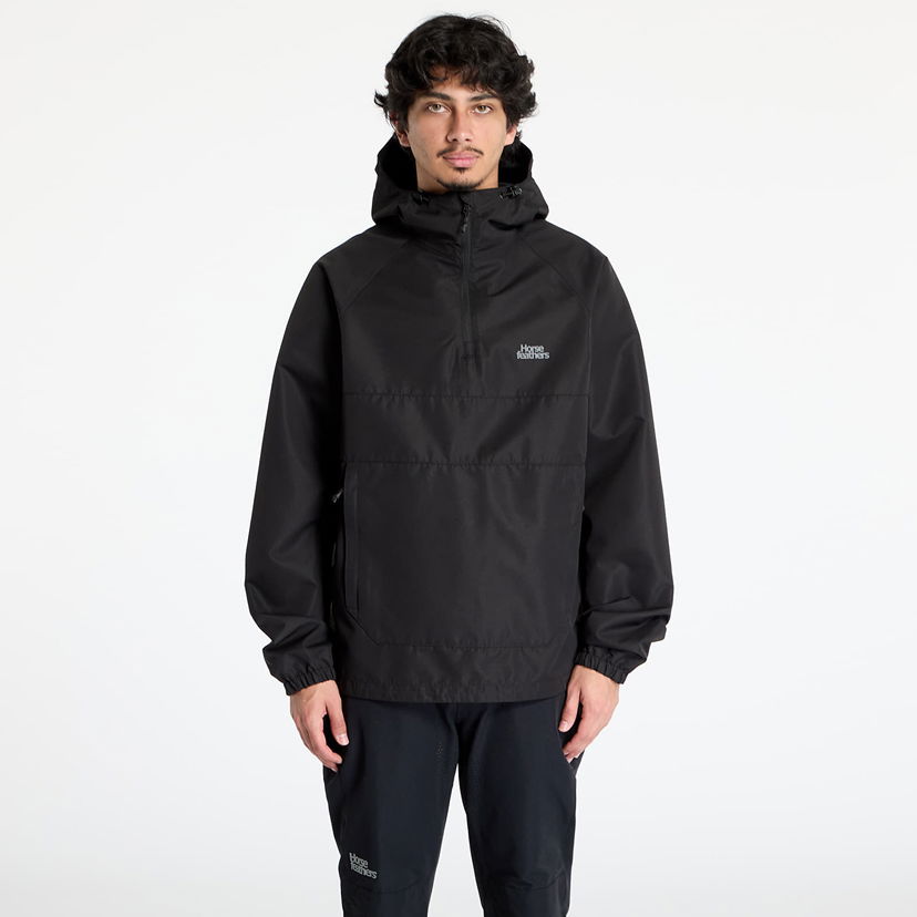 Vindjakke Horsefeathers Horsefeathers Landon Anorak Jacket Sort | TM064B