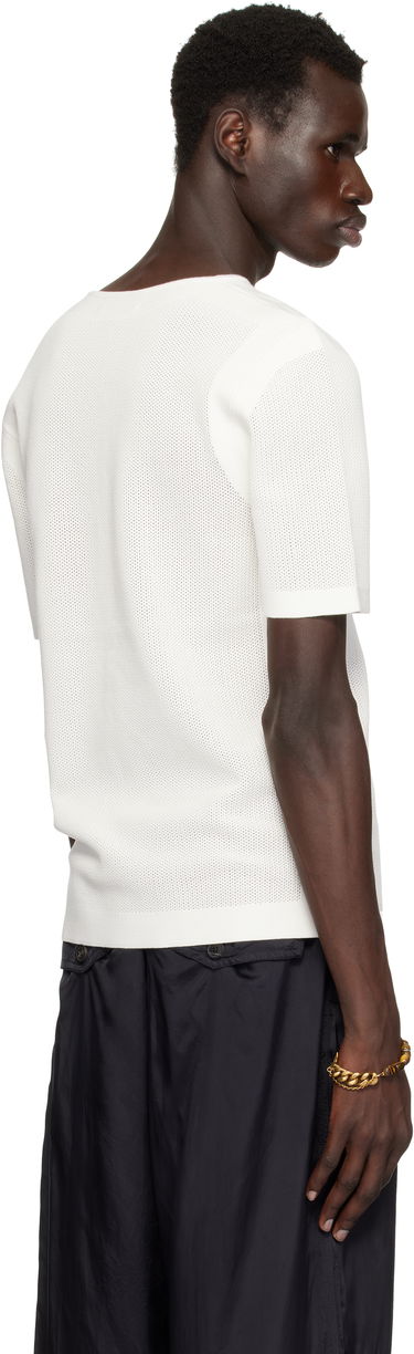T-shirt Dries Van Noten Dries Van Noten Knit Lace-Up T-Shirt Hvid | 251-021201-1701, 2