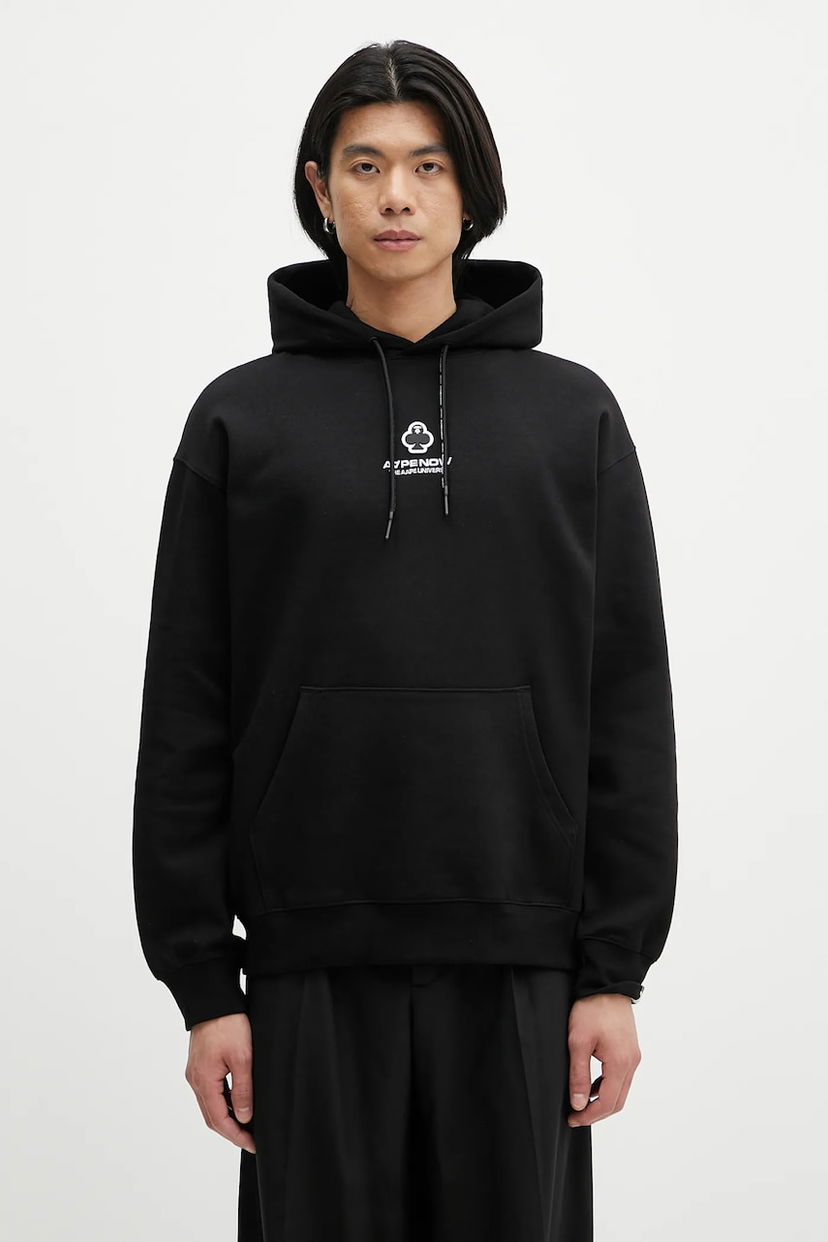 Sweatshirt AAPE by A Bathing Ape AAPE Now Hoodie with Application Sort | AAPSWMB323XXN
