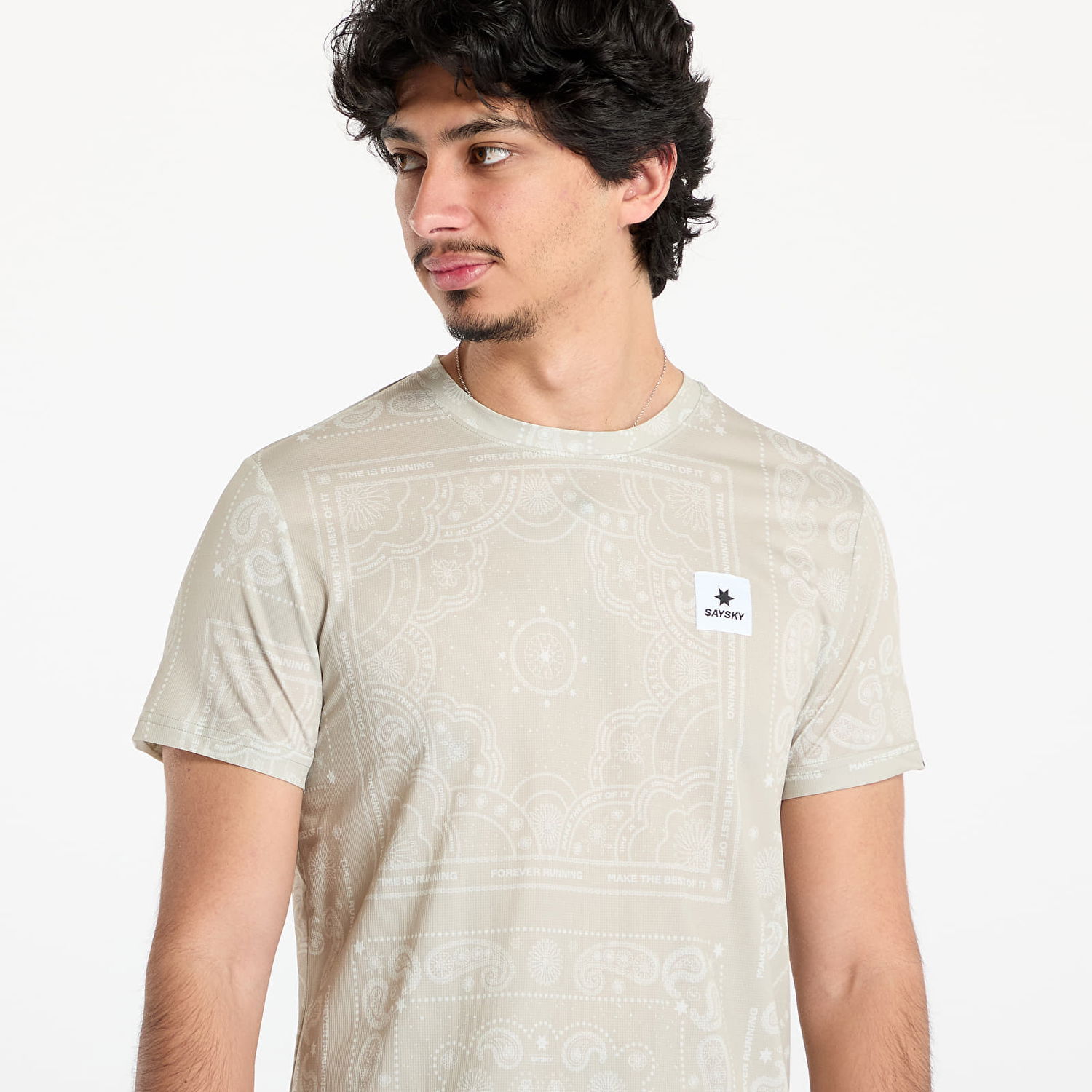 T-shirt Saysky Paisley Combat T-shirt Beige Paisley AOP Beige | MMRSS03C1021, 1