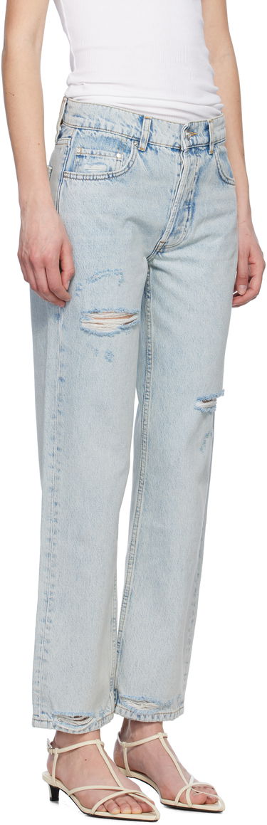 Jeans Anine Bing Anine Bing Kate Distressed Straight-Leg Jeans Blå | A-06-10615-WHD24, 1
