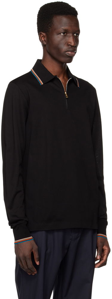 Polo skjorte Paul Smith Paul Smith Long Sleeve Zip Polo Sort | M1R-031Y-K00089-79, 1
