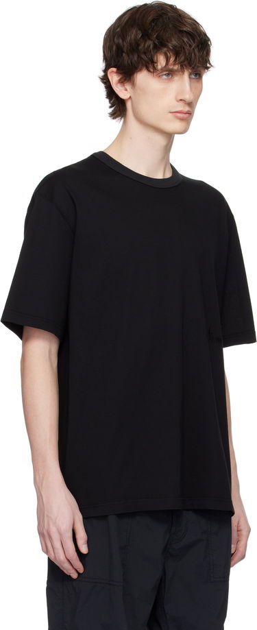 T-shirt Stone Island Stone Island Textured Mercerized Cotton Jersey T-Shirt Sort | K1S15 2100038 S0175, 1