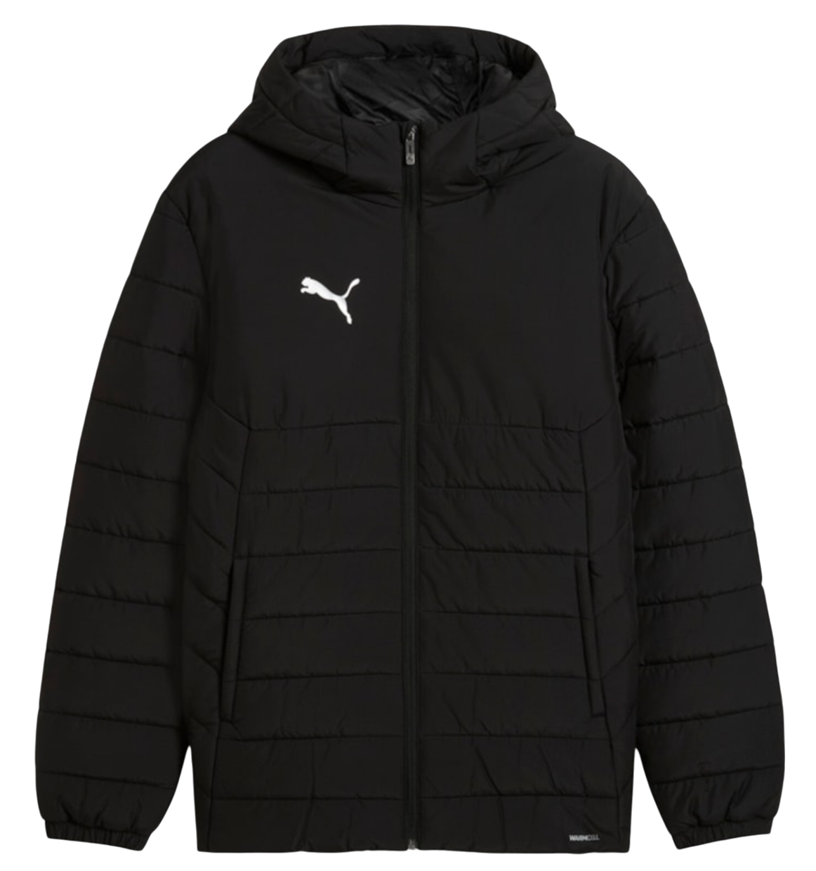 Puffer jakke Puma Puma teamAdditions Padded Hooded Jacket Sort | 659795-03, 0