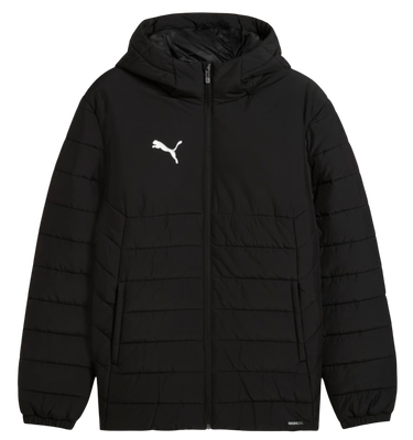 Puffer jakke Puma Puma teamAdditions Padded Hooded Jacket Sort | 659795-03, 0
