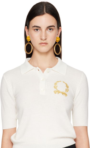 Øreringe Moschino Moschino Smiley Face Drop Earrings Gul | 25171A913784091607, 2