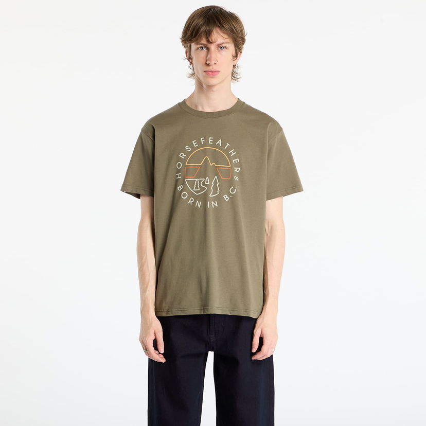 T-shirt Horsefeathers Line Circle T-Shirt Grøn | SM1392A