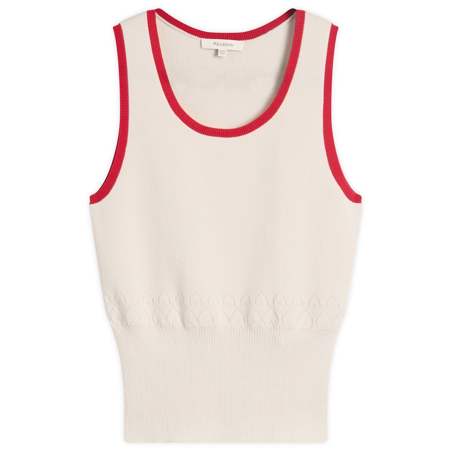 Tanktop JW Anderson JW Anderson Contrast Trim Knit Vest Beige | KW1442-YN0432-241, 1