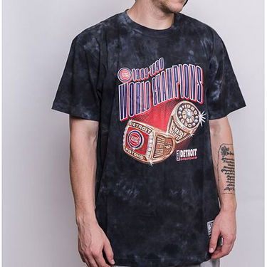T-shirt Mitchell & Ness Champions Tie Dye Tee Detroit Pistons Sort | APP002-DPIBLCK, 0