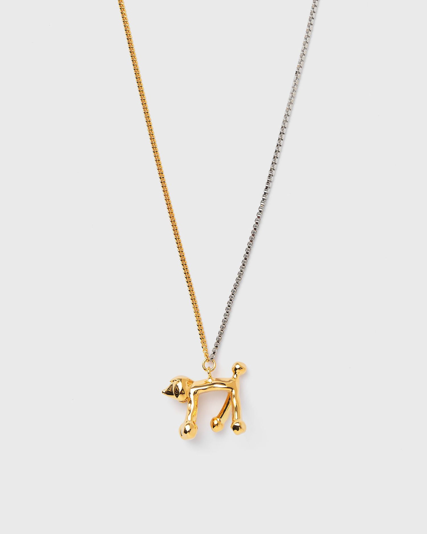 Halskæde Marni Two-Tone Chain Dog Pendant Necklace Metalisk | COZB0135A0-00Y65, 0