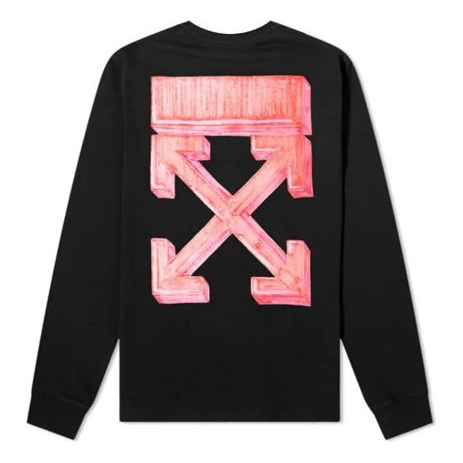 Sweater Off-White Sketch Logo Longsleeve T-Shirt Sort | OMAB001E20JER0031025, 0