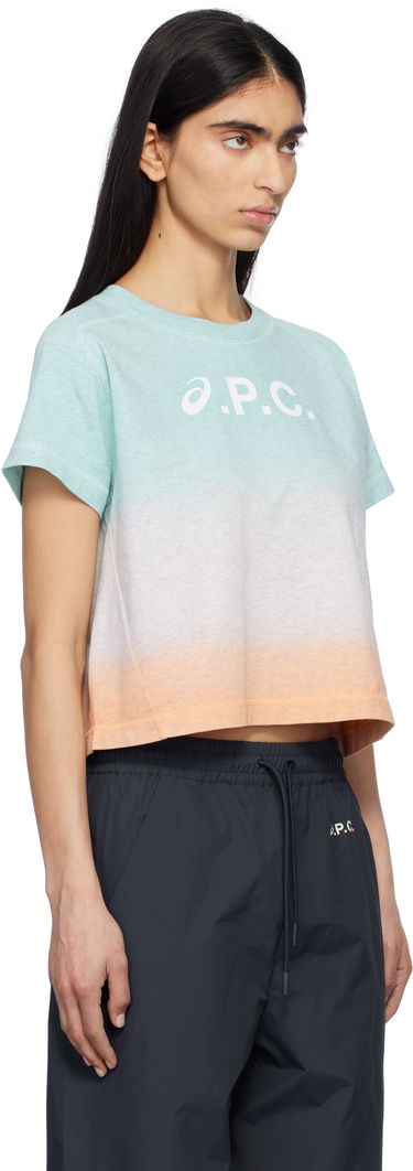 Crop top A.P.C. ASICS Edition Cloud Dip Dye Cropped T-Shirt by A.P.C. Turkis | COEAV-F26482, 1