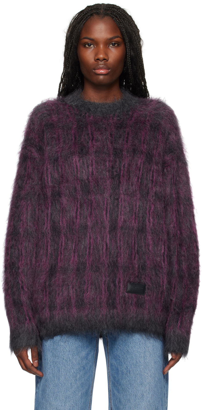 Sweater Alexander Wang Oversize Plaid Sweater Lyserød | 1KC4241039