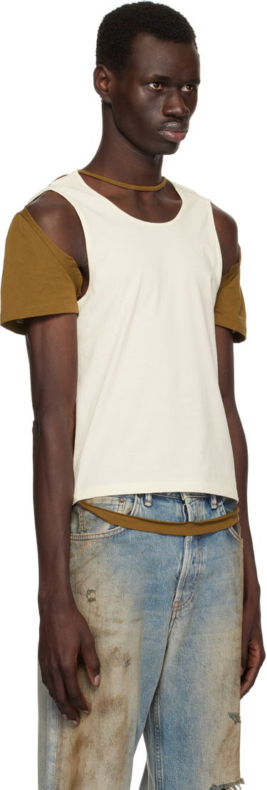 Tanktop Eckhaus Latta Eckhaus Latta Hugging T-Shirt Hvid | 1203-EL-PS25-C - COCONUT, 1