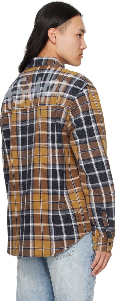 Skjorte Ksubi Ksubi Rosebowl Long Sleeve Plaid Shirt Gul | MFA25SH021, 2