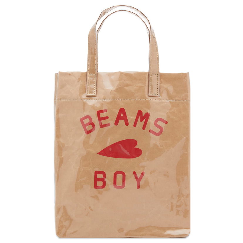 Mulepose BEAMS Logo Shop Bag Beige | 13610226706-20