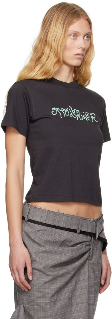 T-shirt Ottolinger Ottolinger Fitted Puff Paint T-Shirt Sort | 115-101915-01, 1