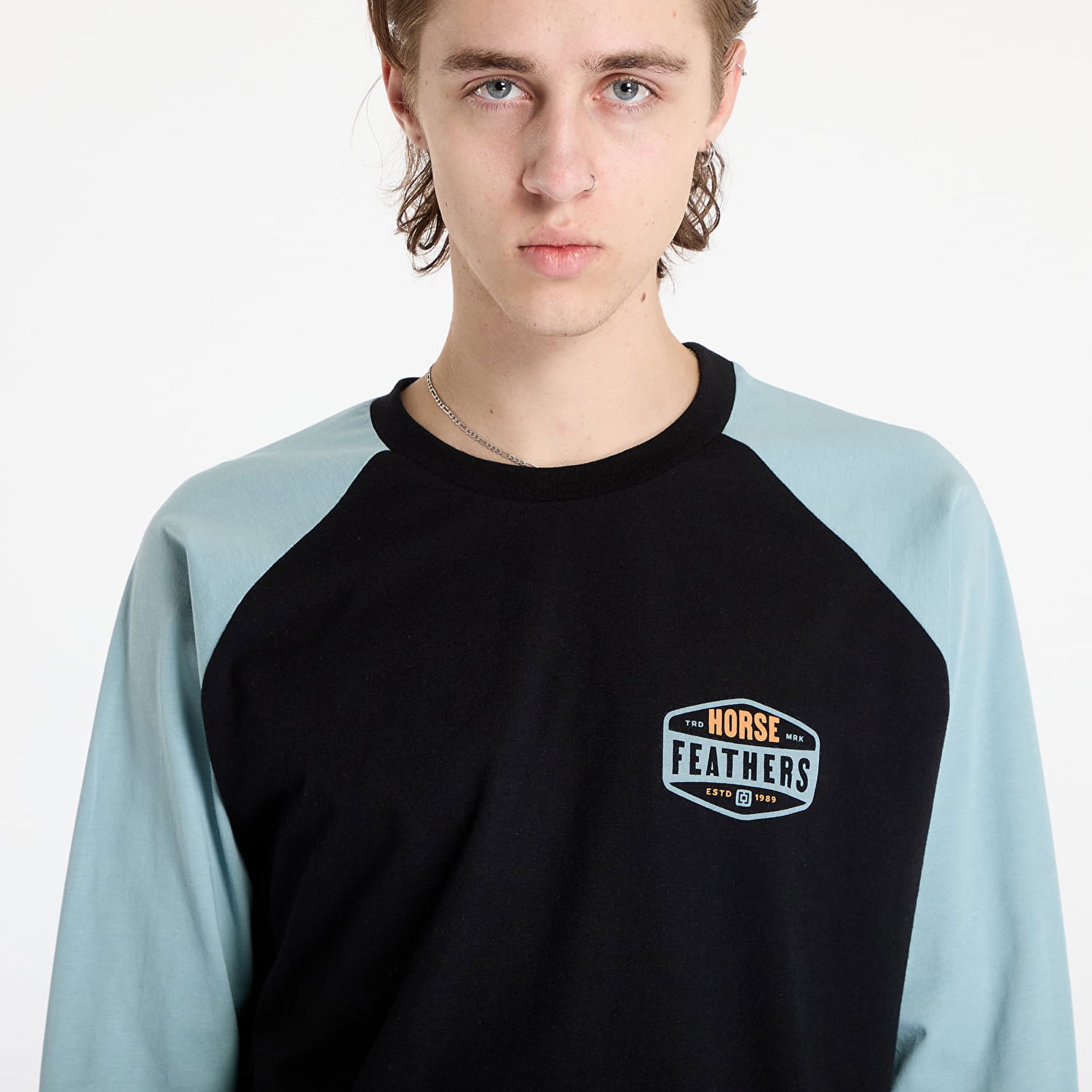 T-shirt Horsefeathers Hexagon II Raglan T-Shirt Black M Sort | SM1353A, 1