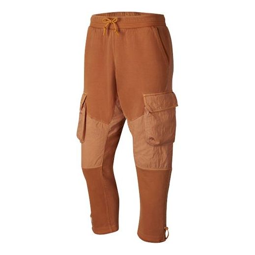 Cargo bukser Jordan Jordan Engineered Washed Knit Splicing Pocket Casual Pants Brun | CV2791-875