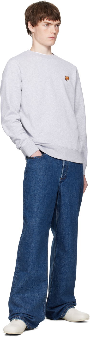 Sweatshirt MAISON KITSUNÉ Maison Kitsuné Fox Head Patch Regular Sweatshirt Grå | PM00303KM0340, 3
