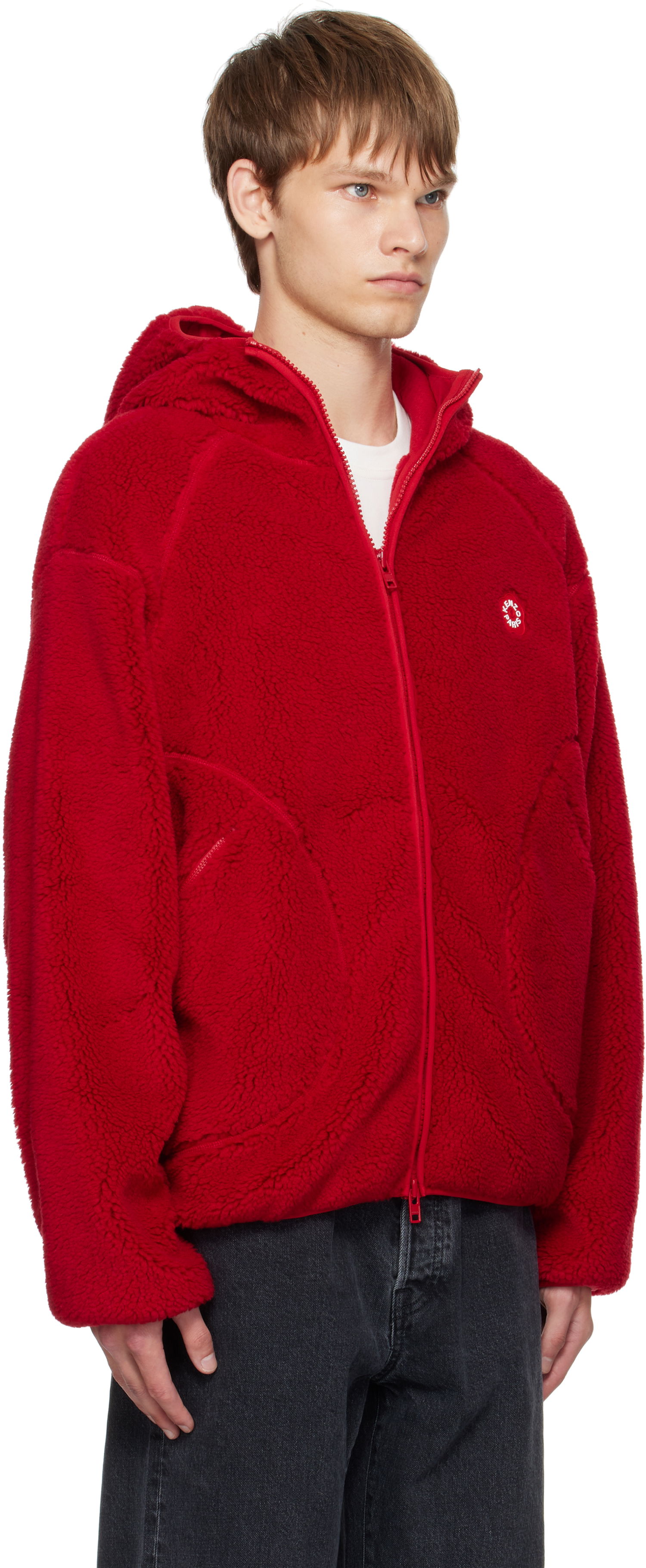 Jakke KENZO Kenzo Paris 'Boke Flower 2.0' Fleece Zip-Up Hoodie Rød | FF65BL5504FP, 1