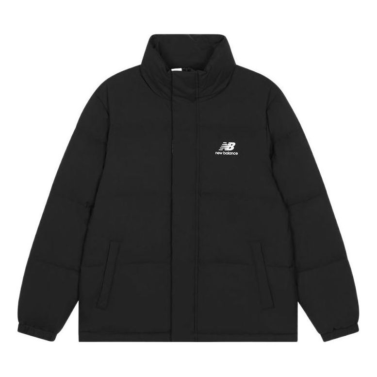 Puffer jakke New Balance Essential Logo Puffer Jacket Sort | AMJ23345-BK, 0