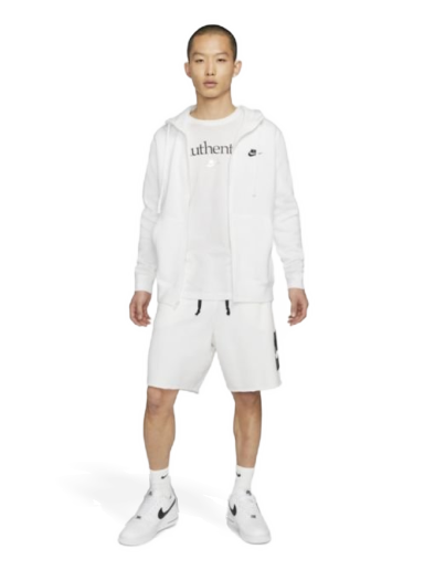 Sweatshirt Nike Club Fleece Full-Zip Hoodie Hvid | BV2645-100