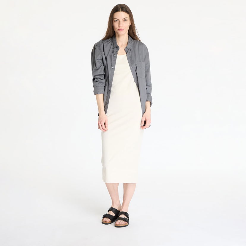 Kjole Urban Classics Urban Classics Basic Long Cotton Jersey Dress Hvid | TB7180-02903