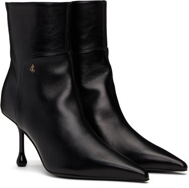 Skopleje Jimmy Choo Jimmy Choo Cycas 80 Leather Ankle Boots Sort | CYCAS AB 80 NAP, 3