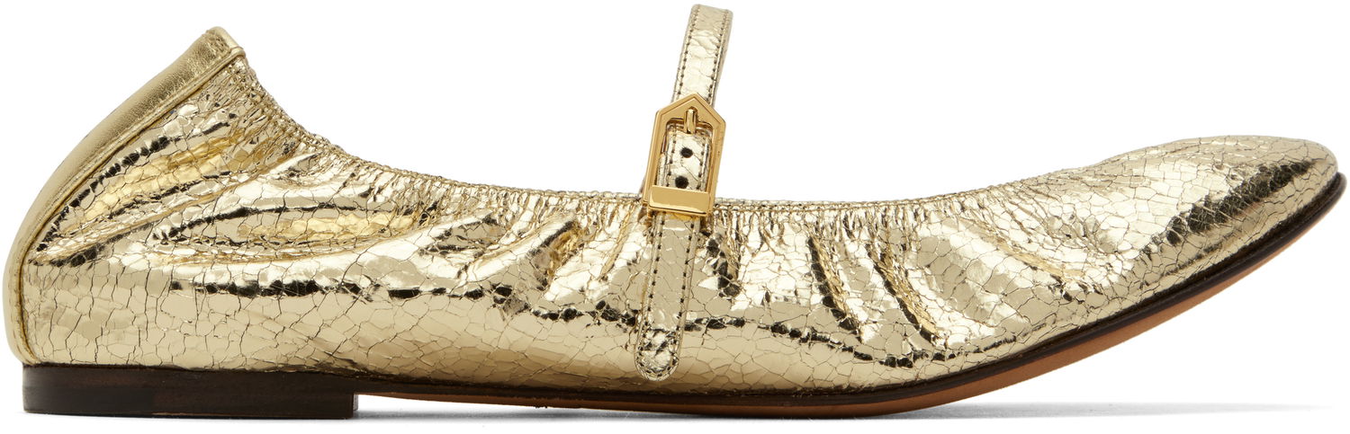 Sneakers og sko LANVIN Mary Jane Ballerina Flats Metalisk | FW-BAMB05-CRCA-H24, 0