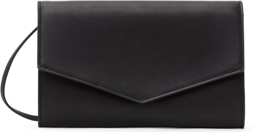 Håndtaske The Row Envelope Leather Clutch Sort | W1600-L114