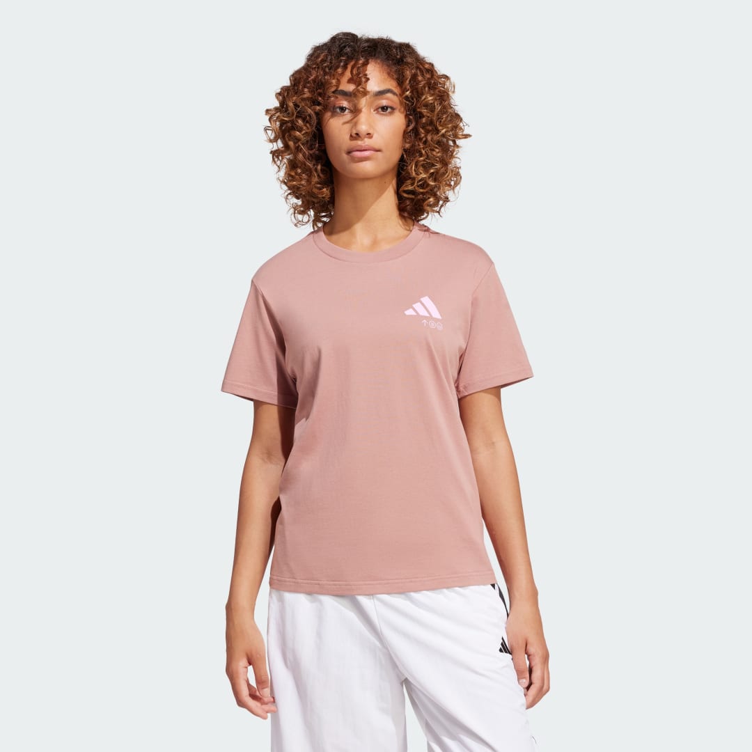 T-shirt adidas Performance Lounge Verbiage Graphic T-Shirt Lyserød | JJ4089, 0