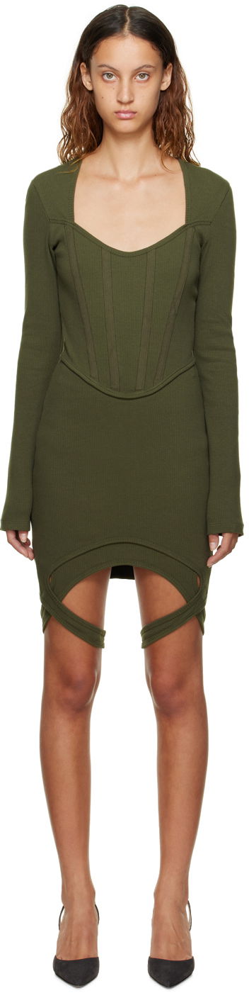 Kjole Dion Lee Dion Lee Fin Corset Minidress Grøn | A9862P22