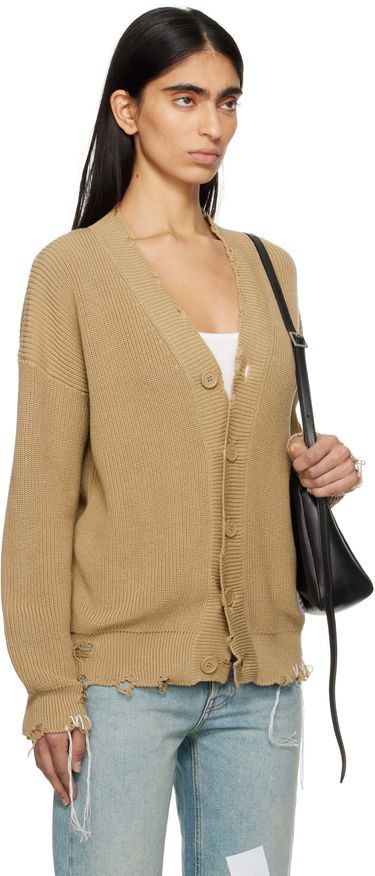 Sweater Maison Margiela MM6 Maison Margiela Eaten Knit Cardigan Beige | SH0HP0008 M13089, 1