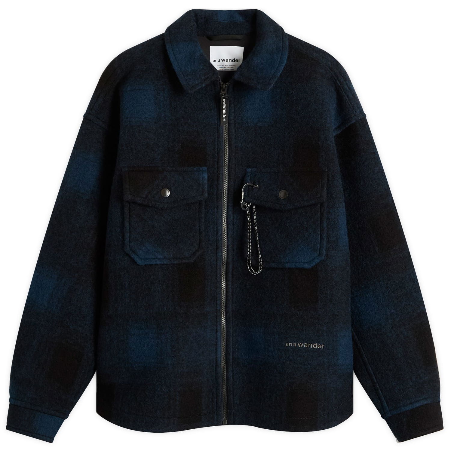 Jakke and wander Shaggy Wool Zip Jacket, Size Small Mørkeblå | 5745283053-120, 0