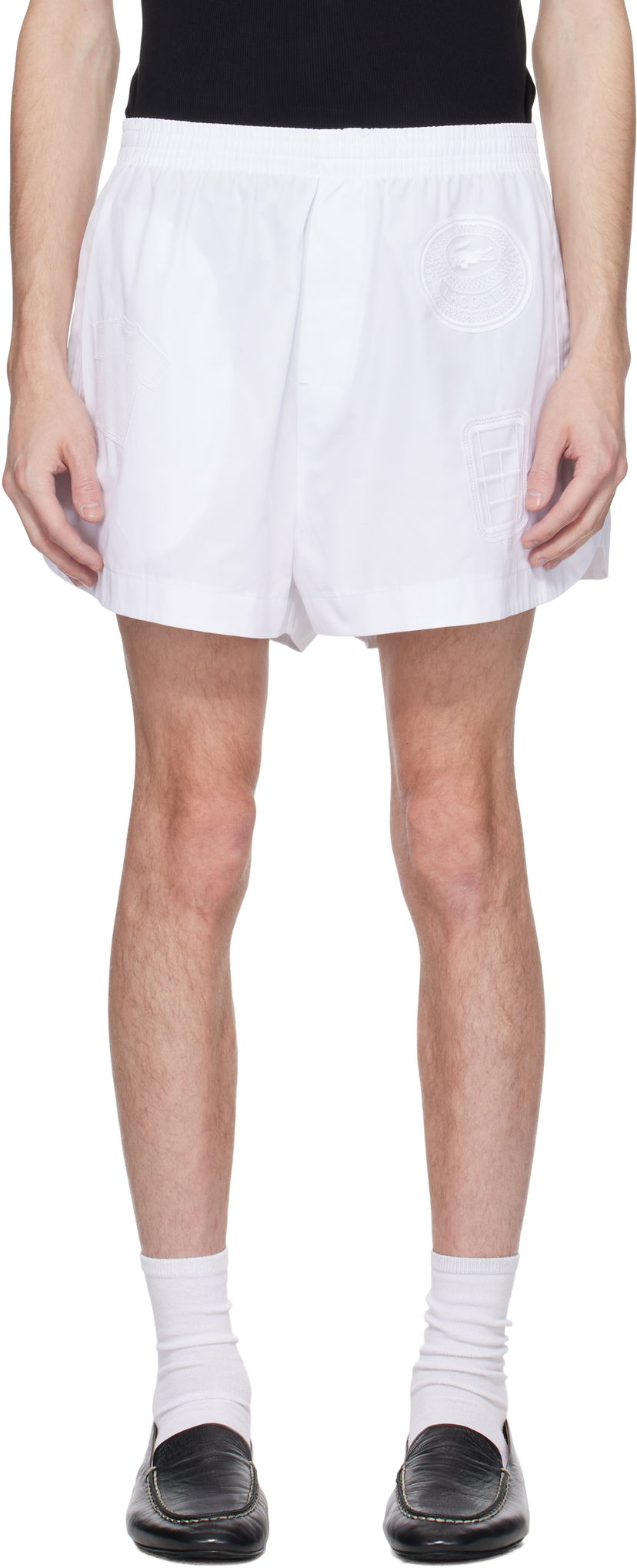 Shorts Lacoste Lacoste Runway Badge Shorts Hvid | GH7420