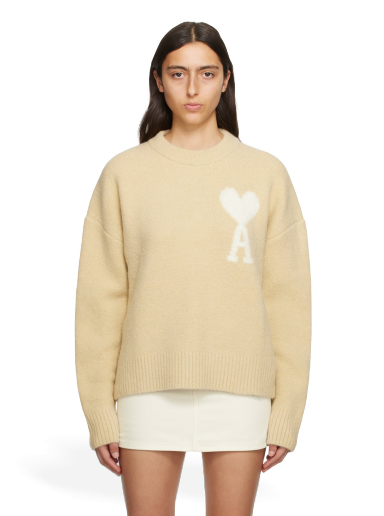 Sweater AMI Sweater Beige | UKS025.KN0032