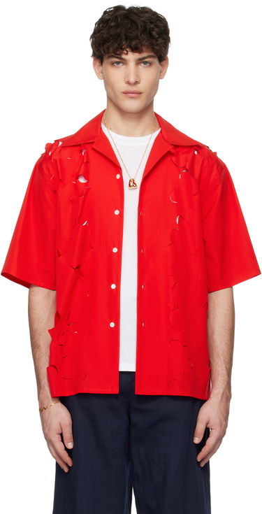 Skjorte Marni Marni Cut Out Bowling Shirt Rød | CUMU0342S0 USR013, 0