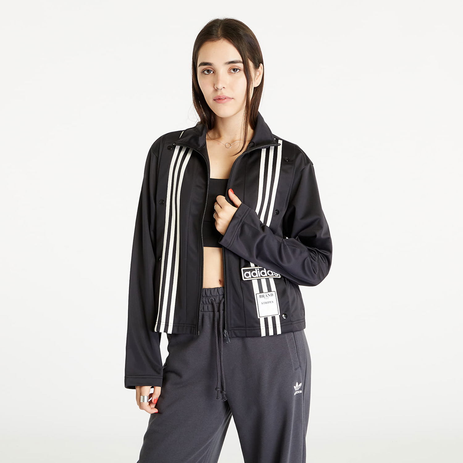 Sweatshirt adidas Originals Track Top Hoodie Sort | IS5247, 0