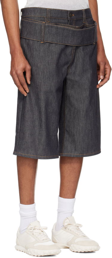 Shorts Courrèges Courrèges Double Belted Denim Shorts Blå | 125DSH050DE0035, 1