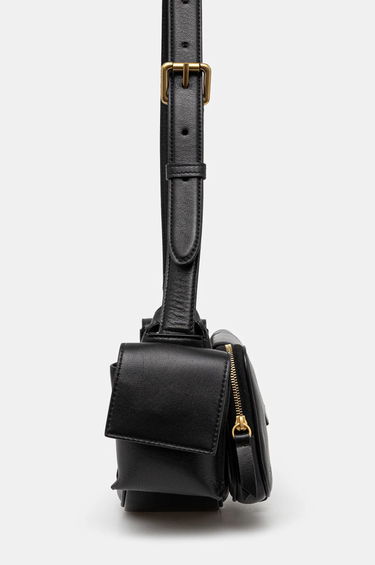 Taljetaske Fiorucci Multi-Pocket Leather Waist Bag Sort | U01FPABA123LE04BK01, 3