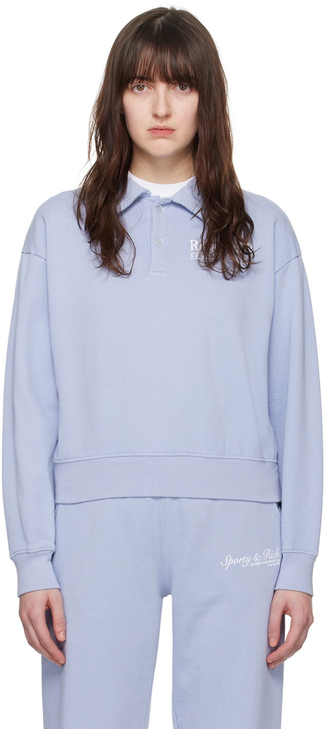 Polo skjorte Sporty & Rich NY 'Racquet Club' Polo Turkis | POAW239PW, 0