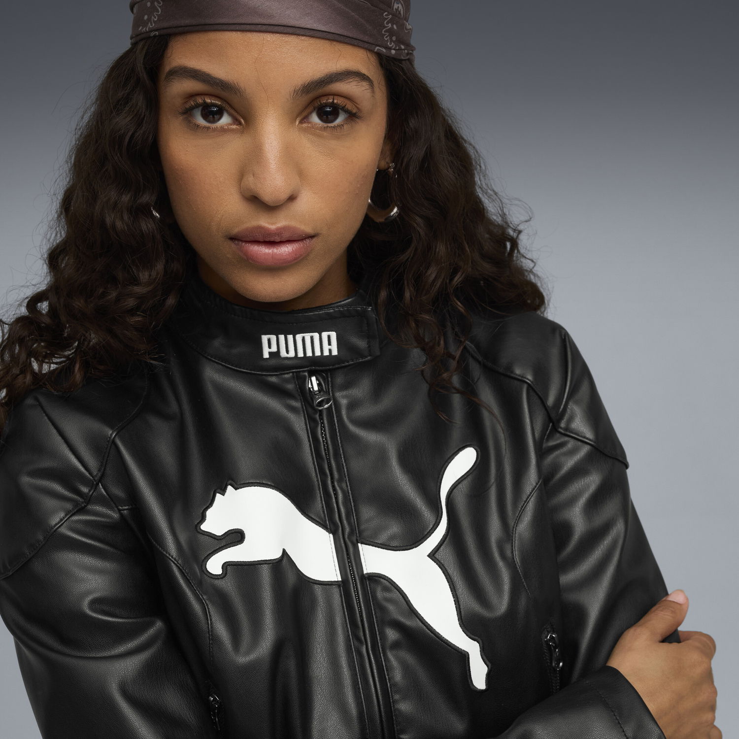 Jakke Puma FUTURE.ARCHIVE Faux Leather Jacket Sort | 632170_01, 1