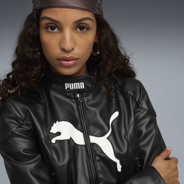 Jakke Puma FUTURE.ARCHIVE Faux Leather Jacket Sort | 632170_01, 1