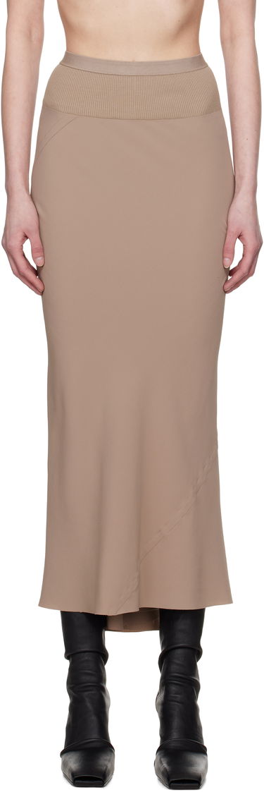 Nederdel Rick Owens Rick Owens Hollywood Calf Bias Maxi Skirt Beige | RP01E7334 CC, 0