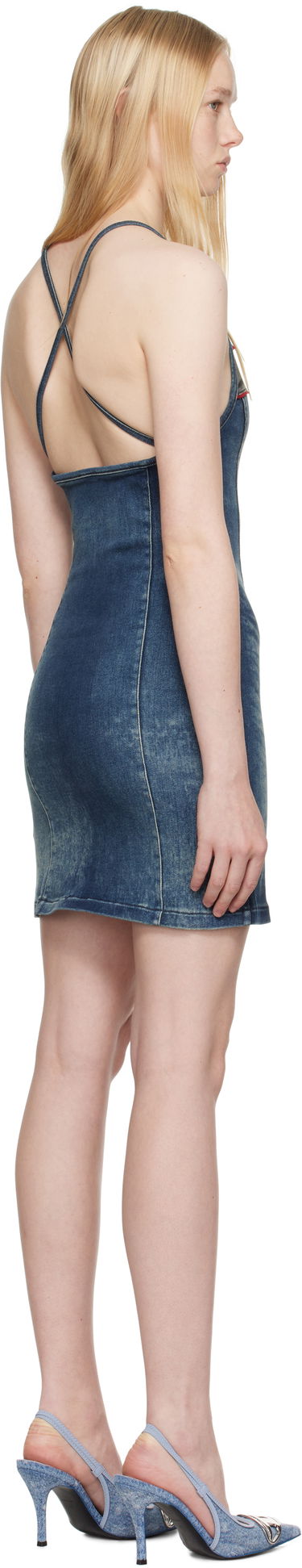Kjole Diesel Diesel Denim Mini Dress Blå | A17351 0ABCZ, 2