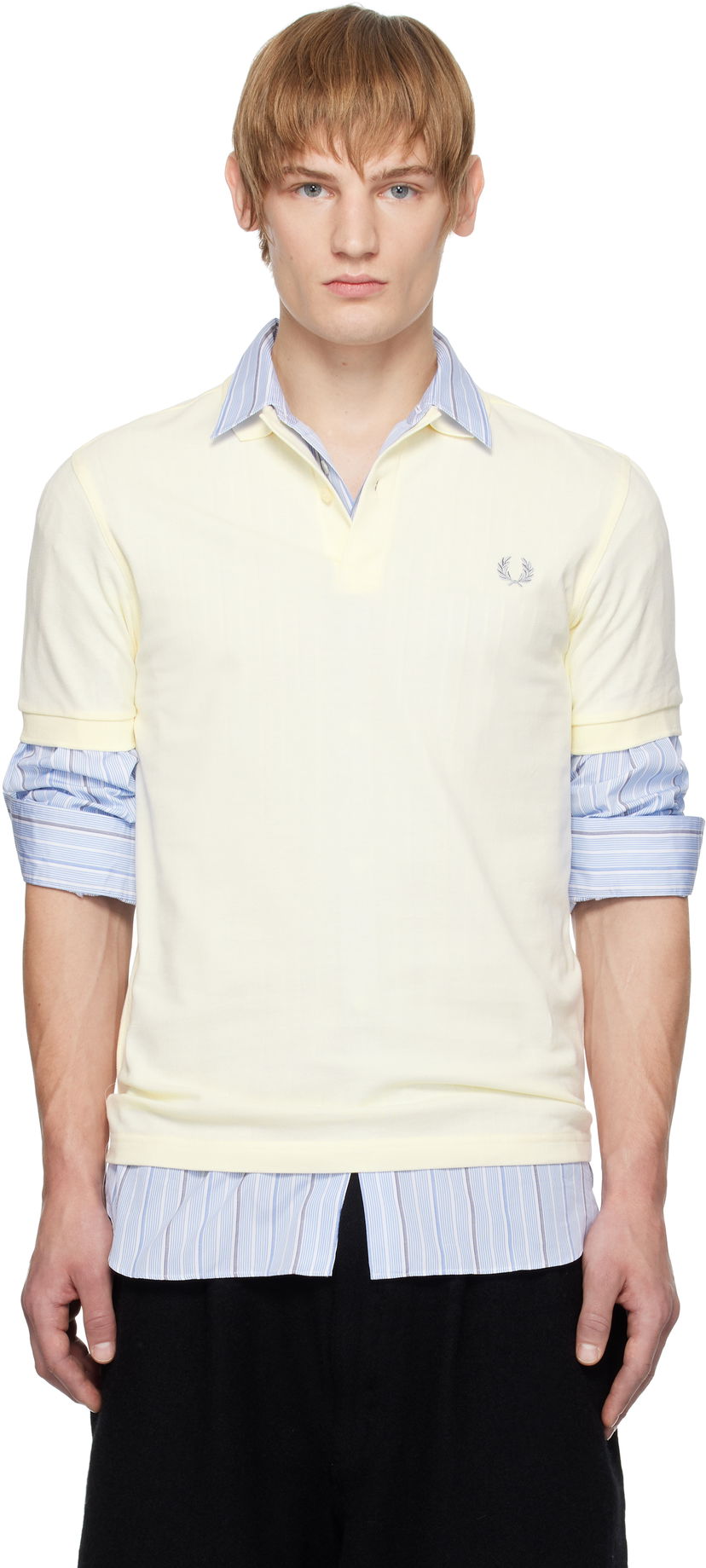 Polo skjorte Comme des Garçons Shirt 'Freedom Is Energy' Polo Gul | FN-T501B-W24