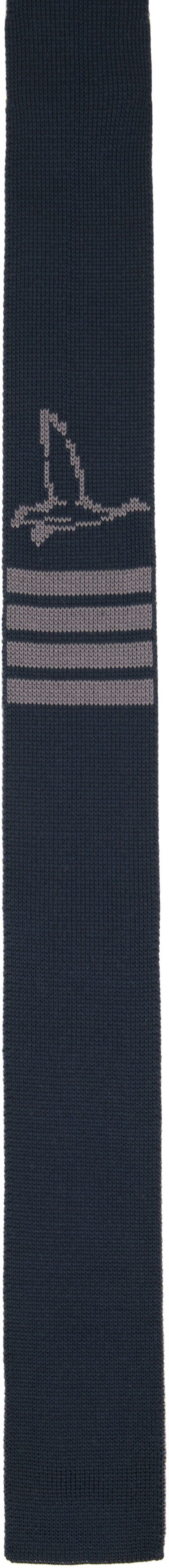 Tørklæde Thom Browne Thom Browne Geese Icon Jacquard Knit Tie Mørkeblå | MNL077K-Y4003, 0