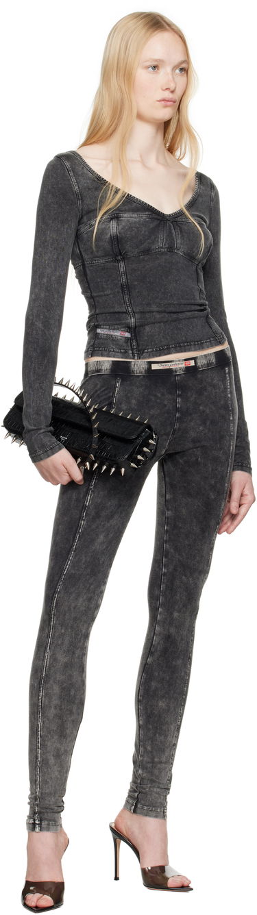 Leggings Diesel Diesel Athena-Dnm Leggings Grå | A17571 0SHAN, 3